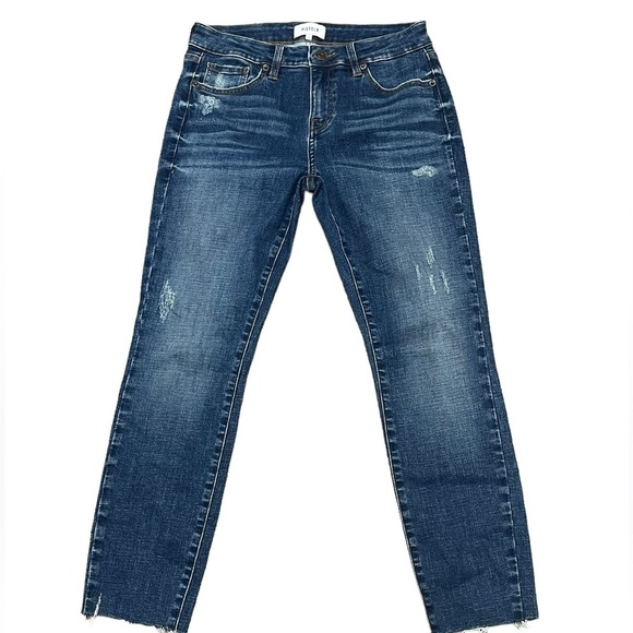 Pistola Cara High Rise Vintage Distressed Skinny Ankle Jeans in Essex Wash 27 - Picture 1 of 7